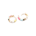 Enameled Colorful Huggie Earrings - Simply Whispers