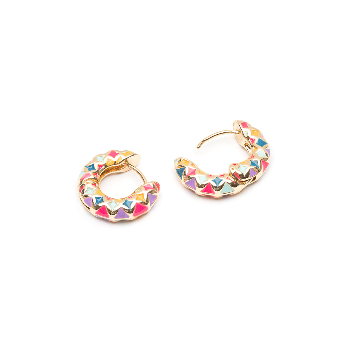 6 Colorful Perks of Our Hypoallergenic Enameled Rainbow Huggie Earrings ...