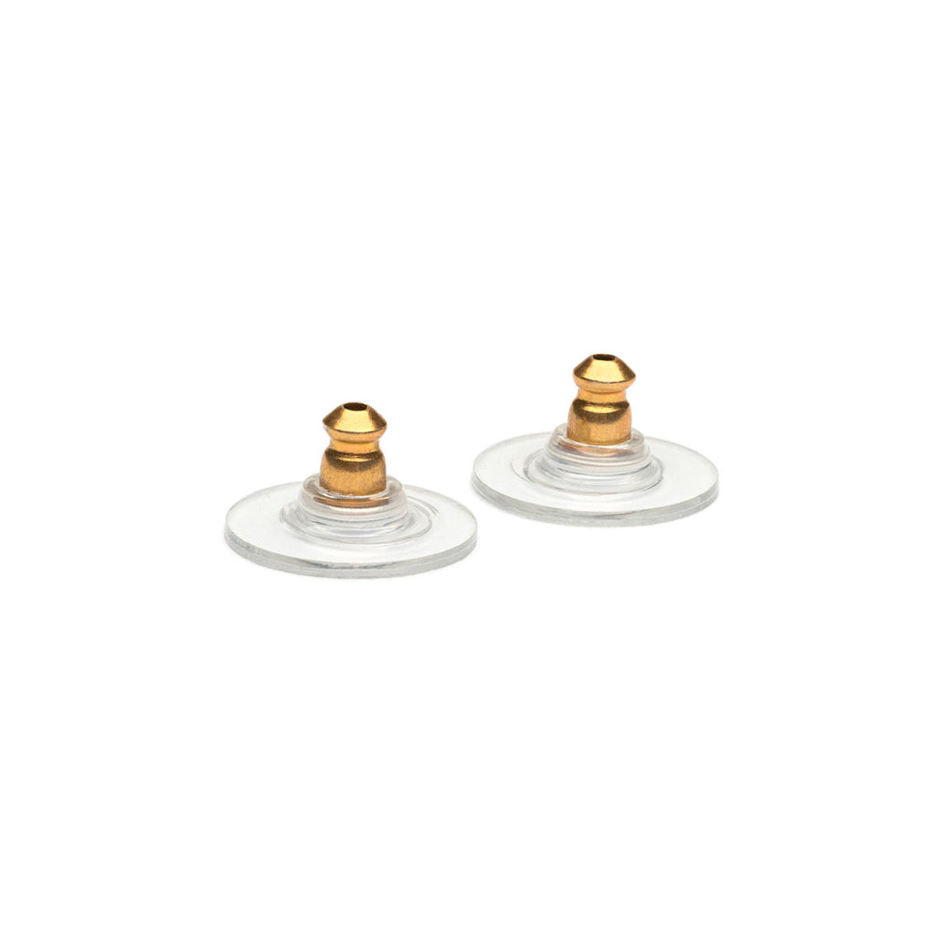 Gold Plated Plastic Disk Bullet Backs Accessory - 1 Pair - Simply Whispers