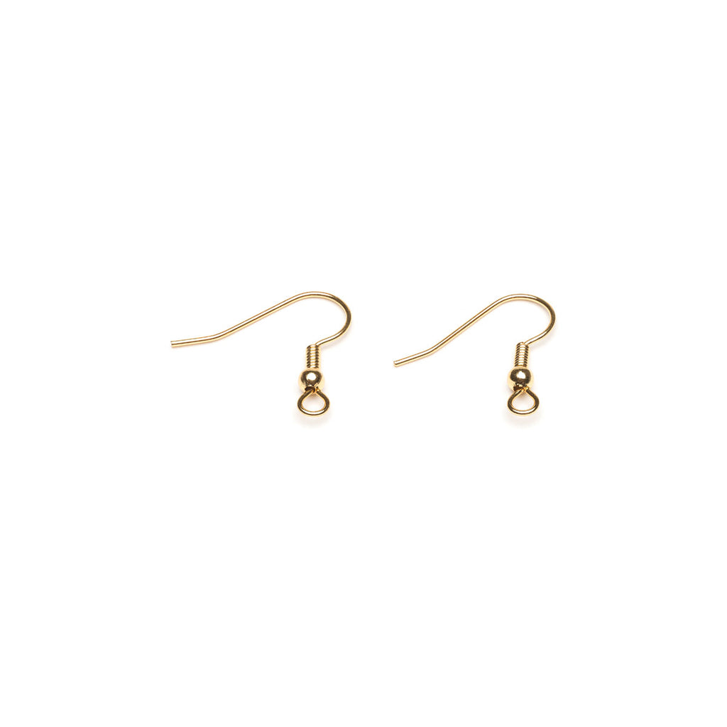 Gold Plated French Hook Wire With Ball Accessory - 1 Pair - Simply Whispers