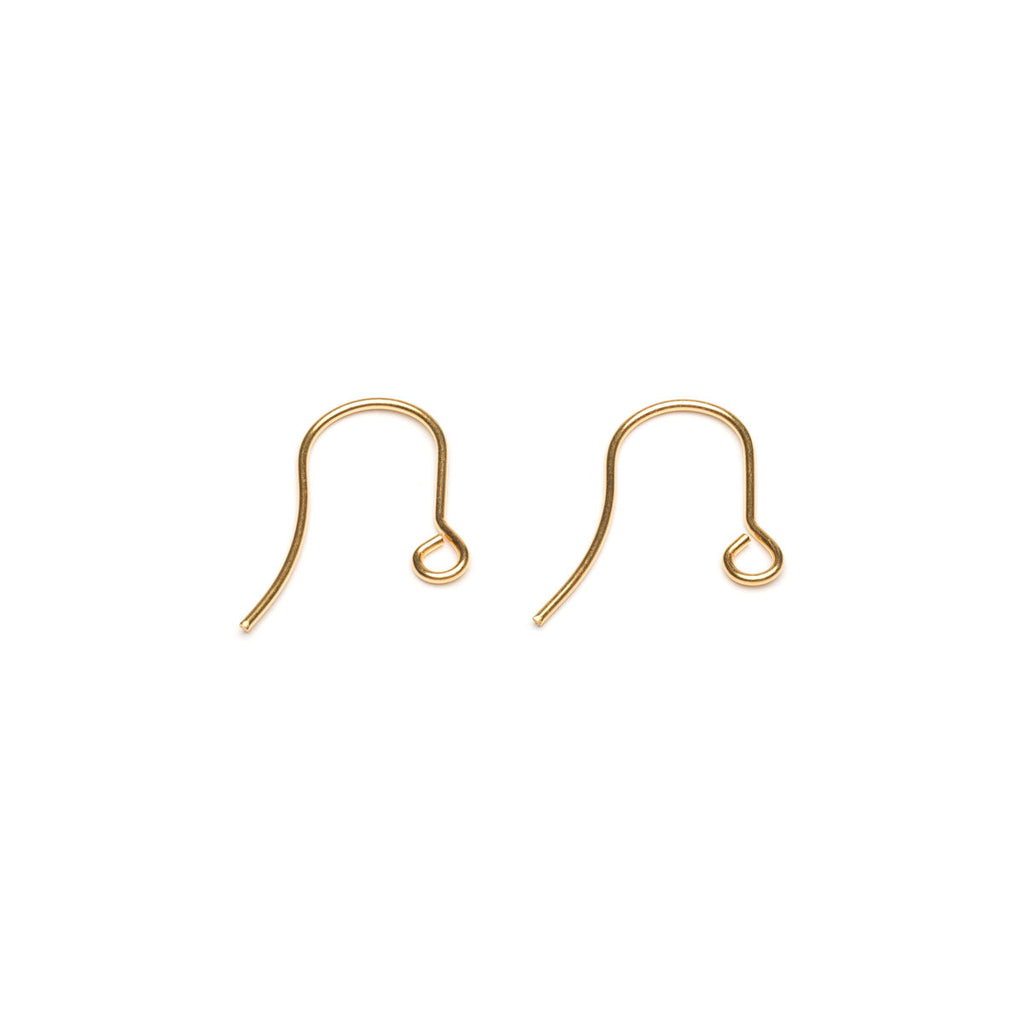 Gold Plated Plain French Hook Accessory - 1 Pair - Simply Whispers