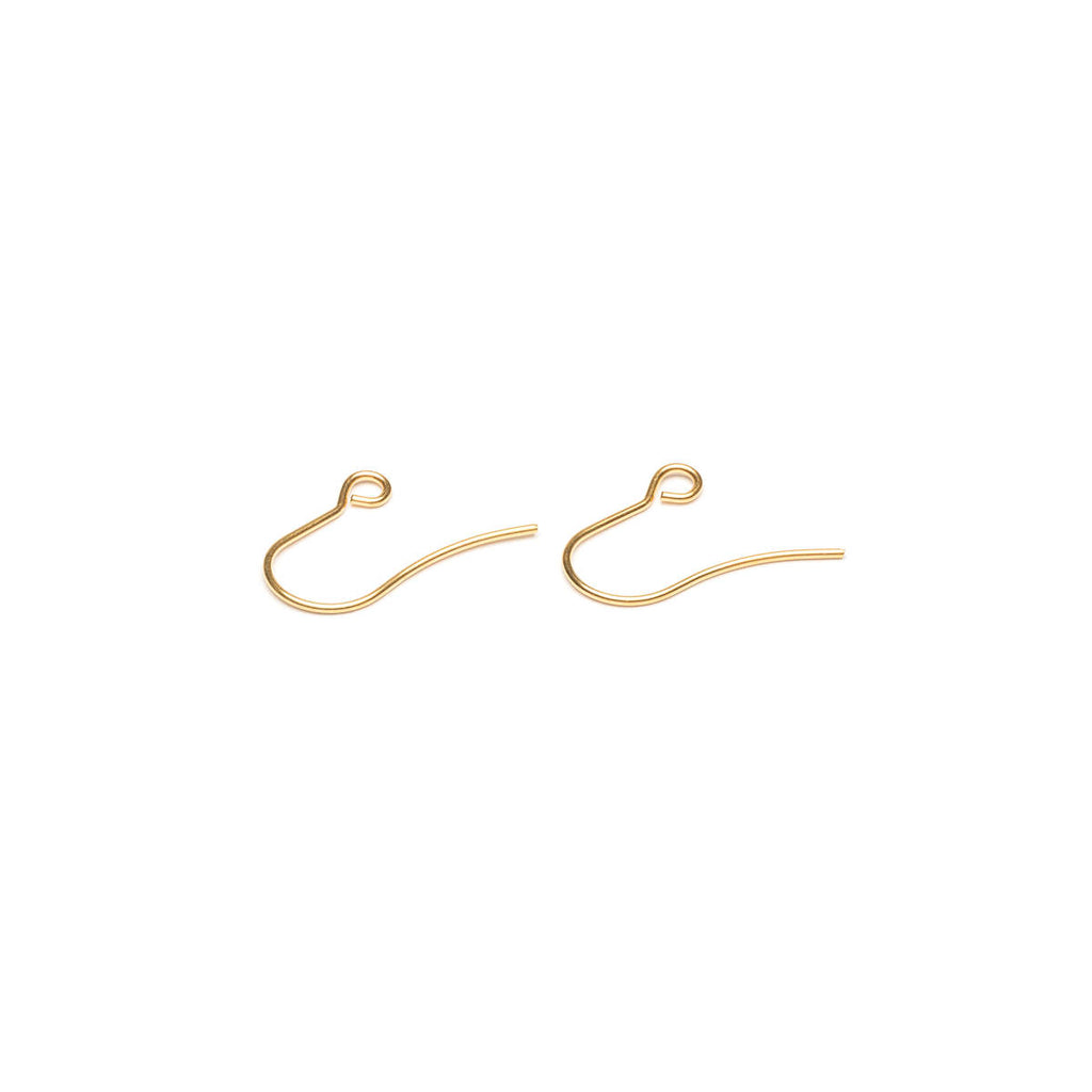 Gold Plated Plain French Hook Accessory - 1 Pair - Simply Whispers