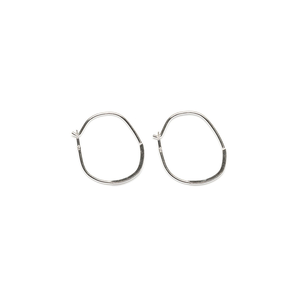 Sterling Silver Hoop Flat Oval Accessory - 1 Pair - Simply Whispers