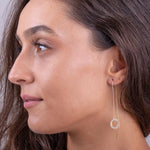 Threader crystal ring single earring - Simply Whispers