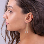 Threader crystal ring single earring - Simply Whispers