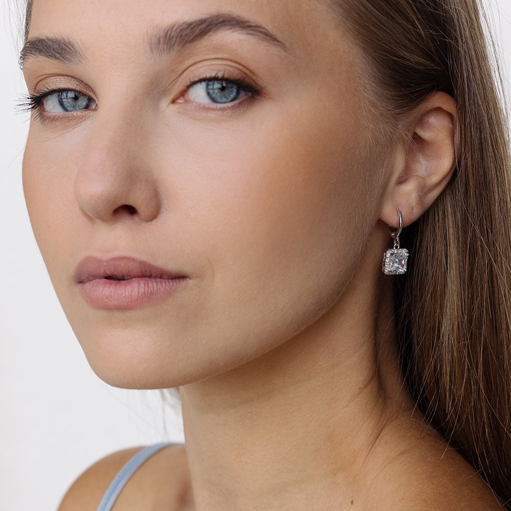 Square Zirconia Earrings - Simply Whispers