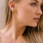 Square Huggie Hoops - Simply Whispers
