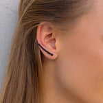 Black single ear climber - Simply Whispers