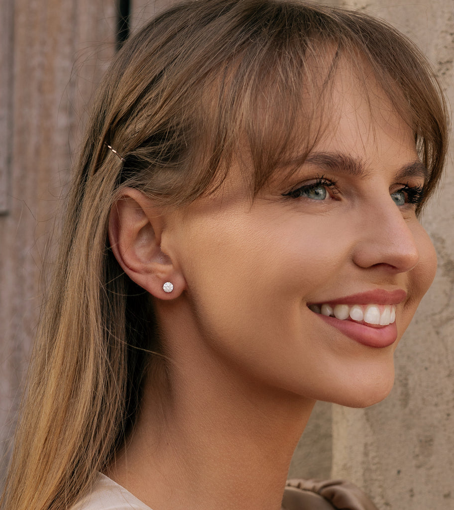 Crystal titanium stud earrings - Simply Whispers