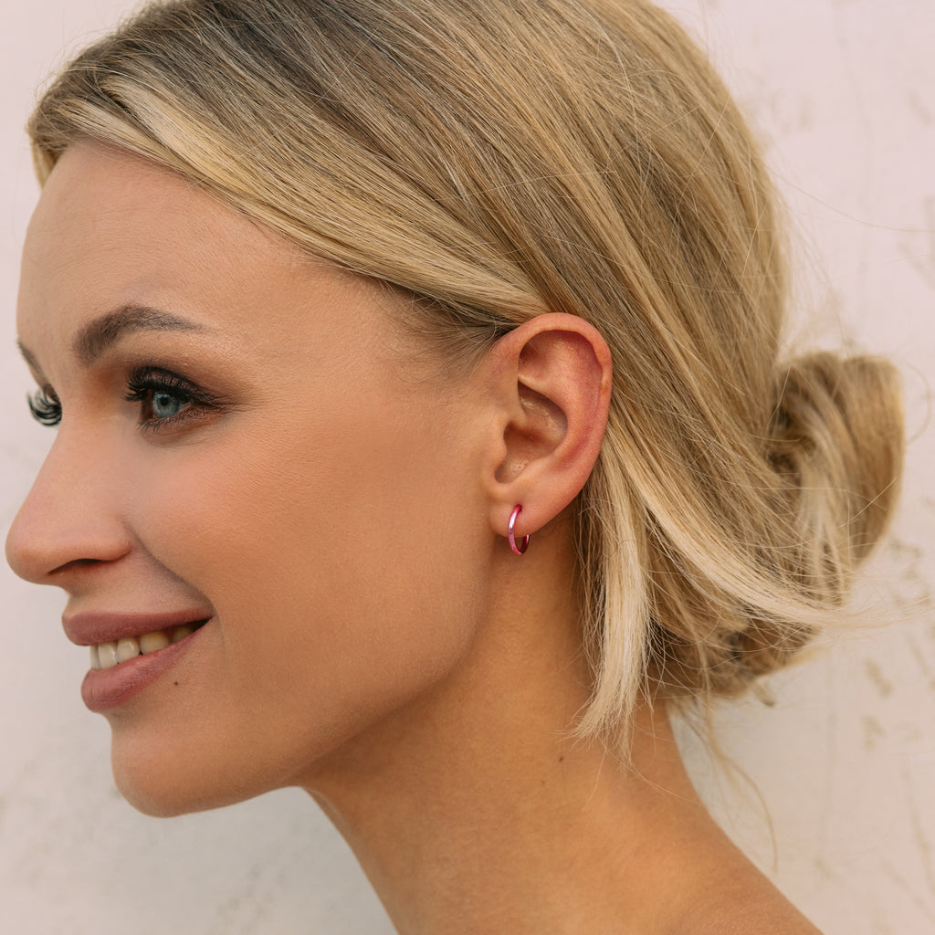 Small Pink clip on earrings - Simply Whispers