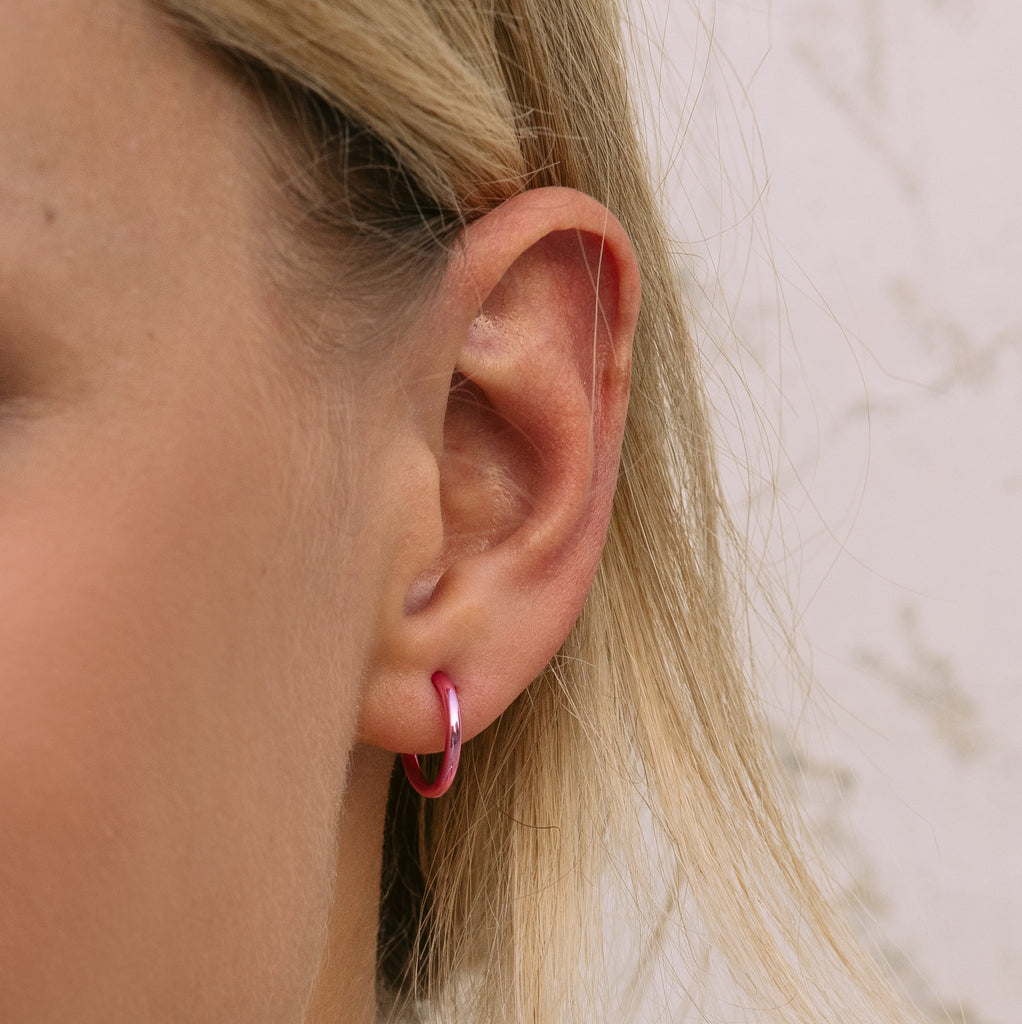 Small Pink clip on earrings - Simply Whispers