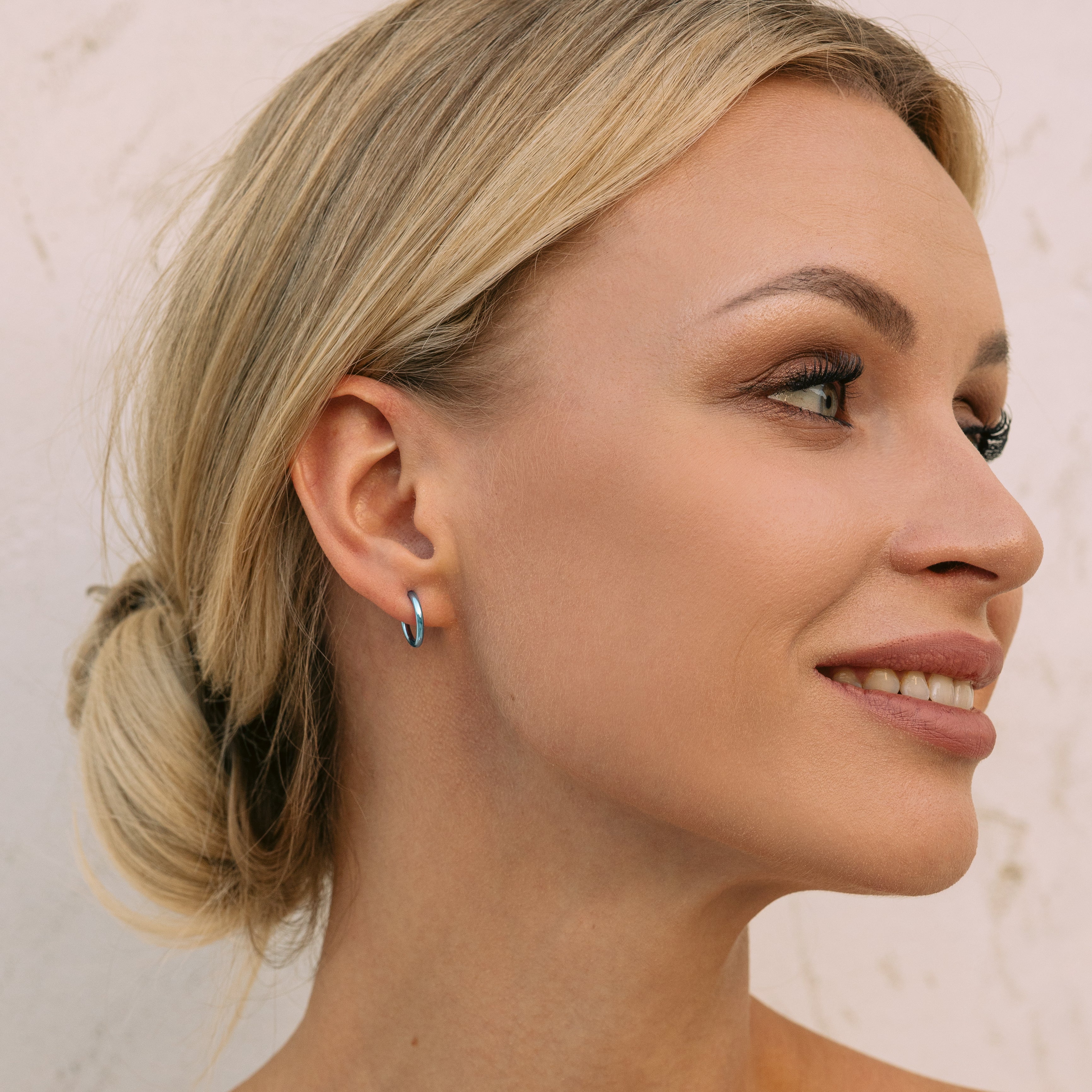 Small Light blue clip on earrings - Simply Whispers