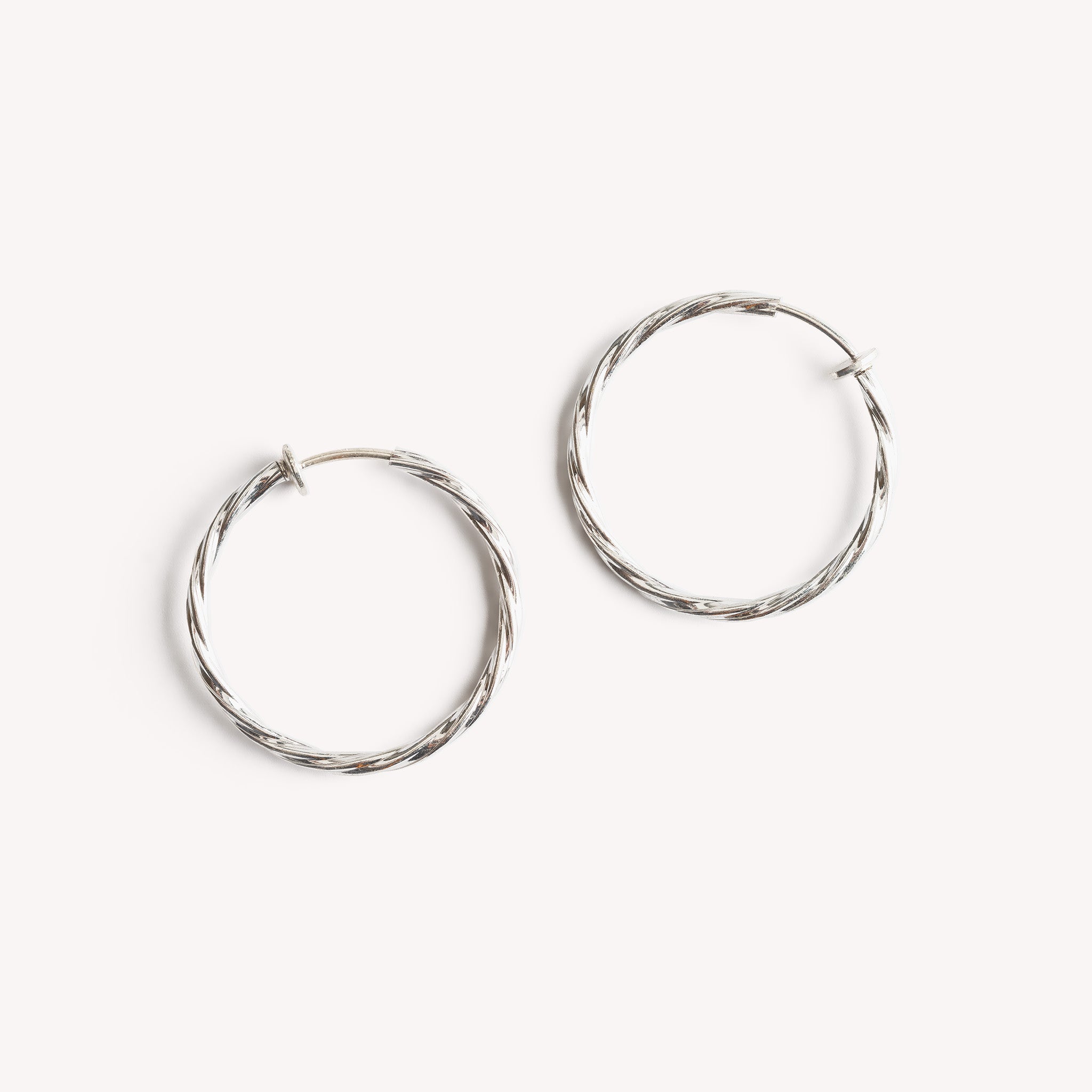 Moon Flat Back Sleeper Earring - Silver - Single - Grayling - Hypoallergenic Titanium - 1/4 Inches - 20GA/0.8mm - Waterproof Finish